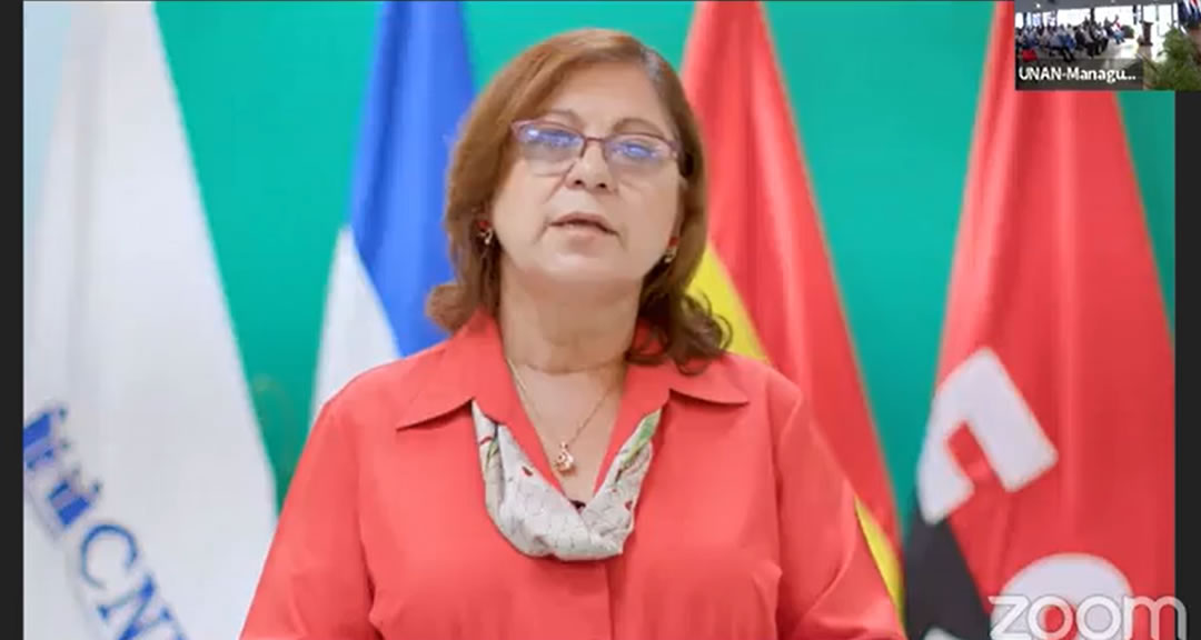 Doctora Ramona Rodríguez Pérez, rectora de la UNAN-Managua y presidenta del CNU.