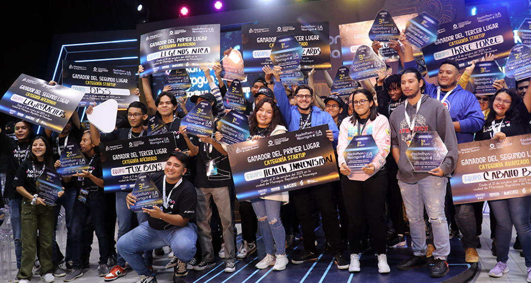 UNAN-Managua obtiene primeros lugares en todas las categorías del Hackathon Nicaragua 2023