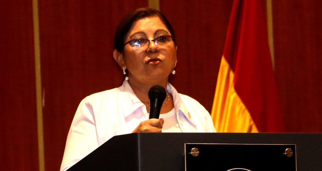 Dra. Ramona Rodríguez, durante su discurso.