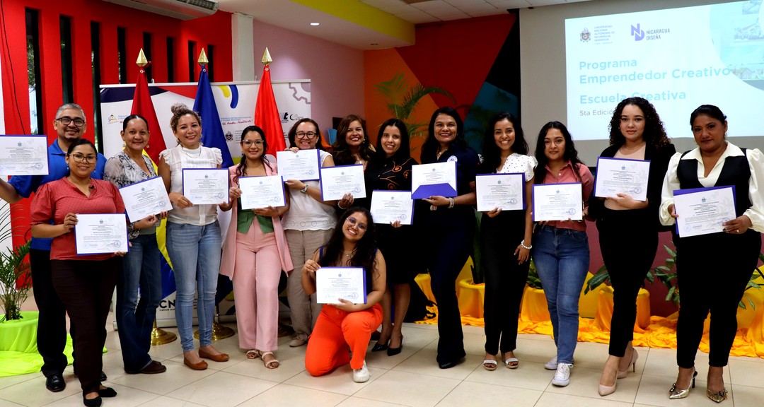 UNAN-Managua entrega certificados a protagonistas del Programa Emprendedor Creativo