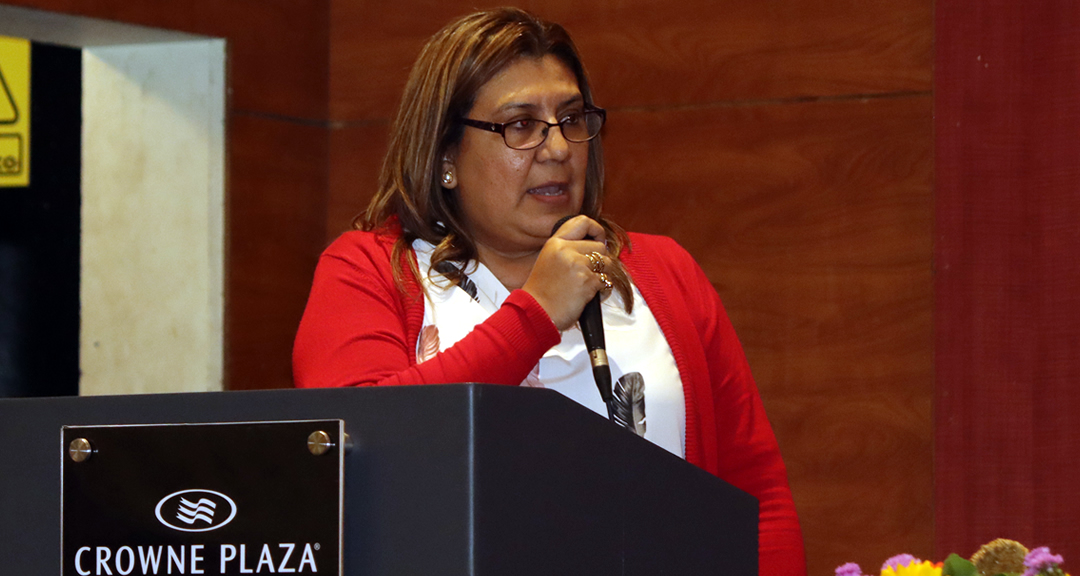 Mtra. Crisálida Cordero, durante su intervención.