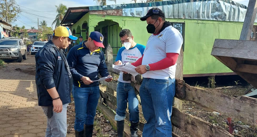 Brigada solidaria de la UNAN-Managua realiza levantamiento de información.