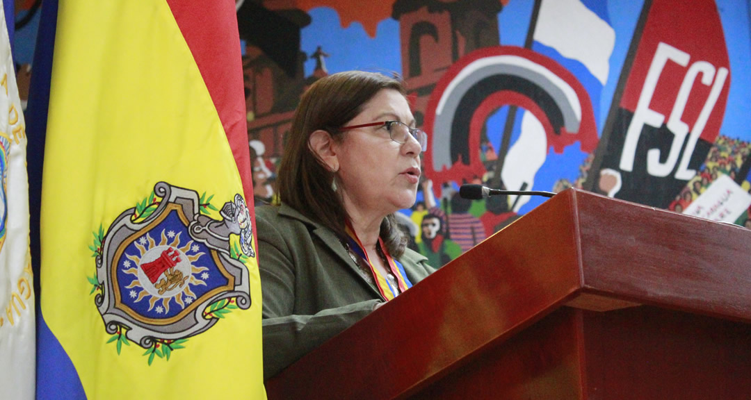 Maestra Ramona Rodríguez Pérez Rectora de la UNAN-Managua