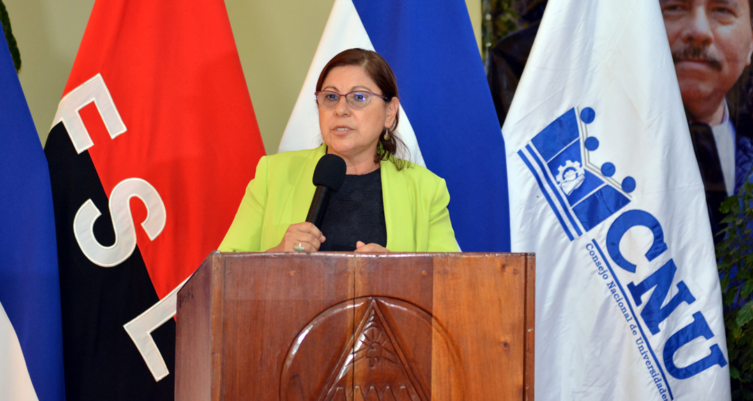 Dra. Ramona Rodríguez Pérez, presidenta del CNU y rectora de la UNAN-Managua