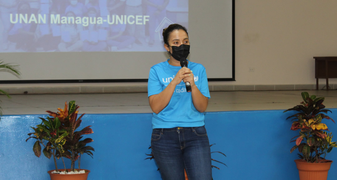 Licenciada Gema Espinoza, oficial de comunicación para el desarrollo de la UNICEF-Nicaragua