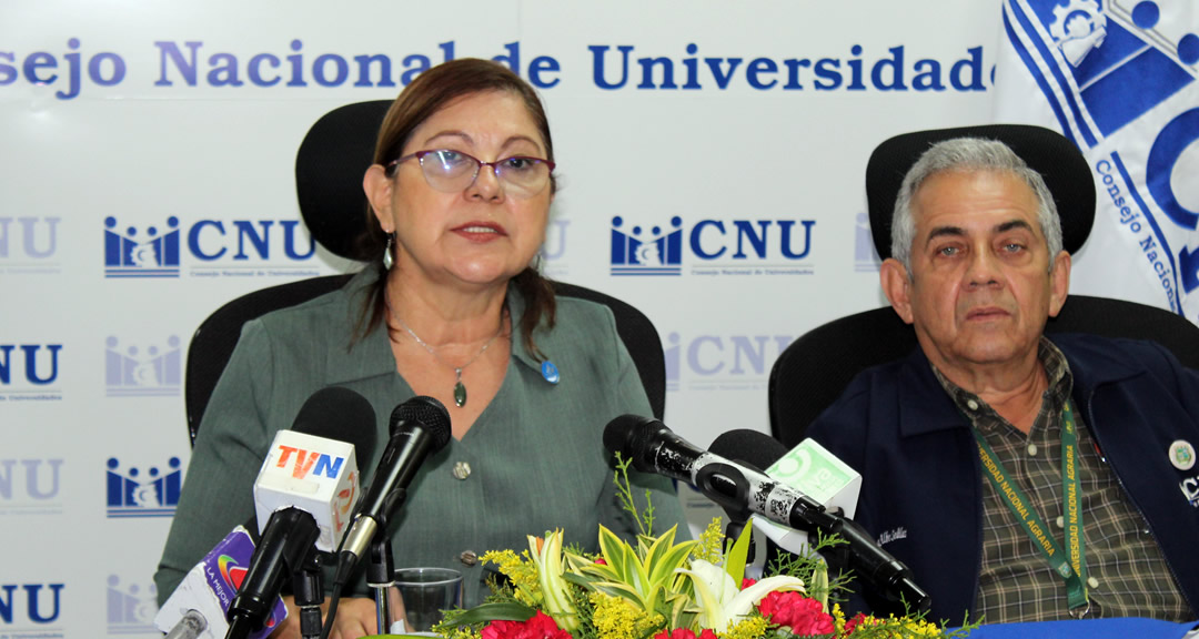 Máster Ramona Rodríguez Pérez, rectora de la UNAN-Managua y presidenta del CNU