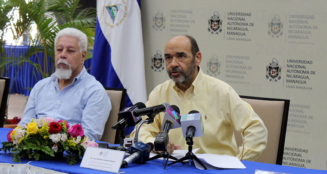 Dr. Luis Alfredo Lobato Blanco, vicerrector general de la UNAN-Managua.