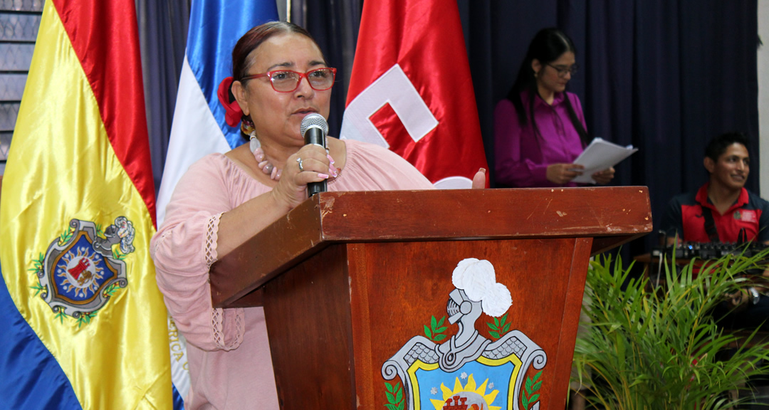 Mtra. Lesbia Grijalva, directora de Cultura de la UNAN-Managua.
