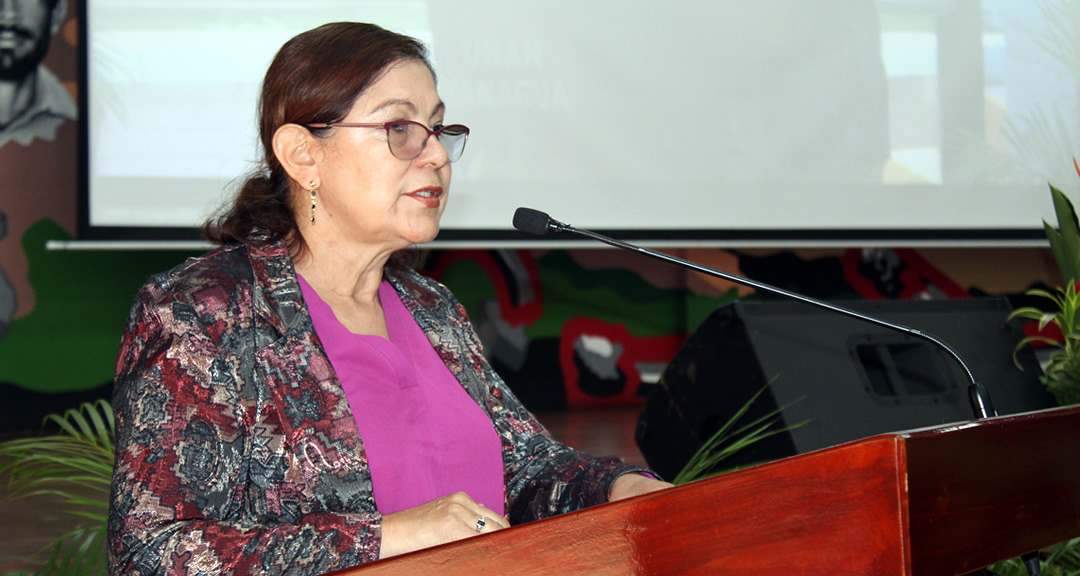 Dra. Ramona Rodríguez Pérez, rectora de la UNAN-Managua y presidenta del CNU.