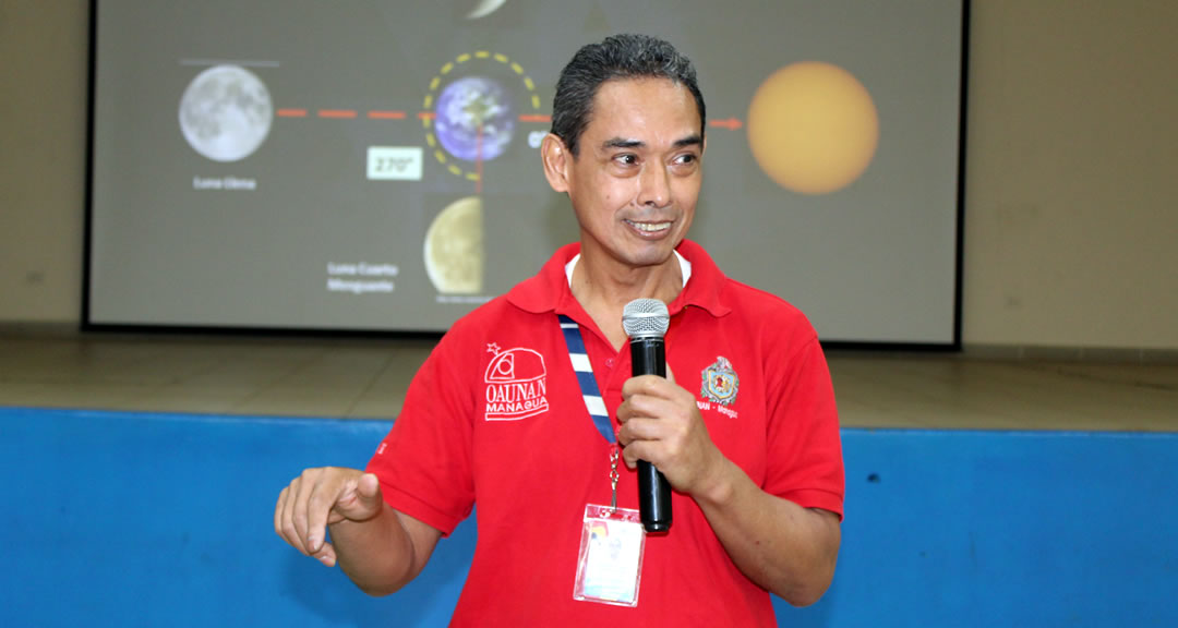 Mtro. Humberto García Montano, director del Centro de Investigación de Astrofísica y Ciencias Espaciales de la UNAN-Managua.