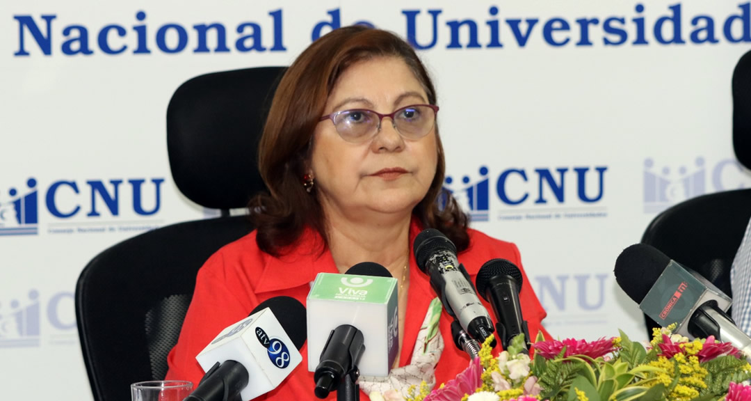 Dra. Ramona Rodríguez Pérez, presidenta del CNU y rectora de la UNAN-Managua.