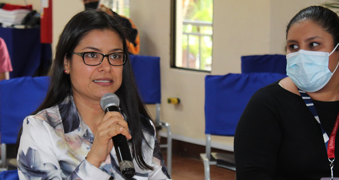 Maestra Dayra Blandón Sandino, Vicerrectora de Investigación, Posgrado y Extensión Universitaria.