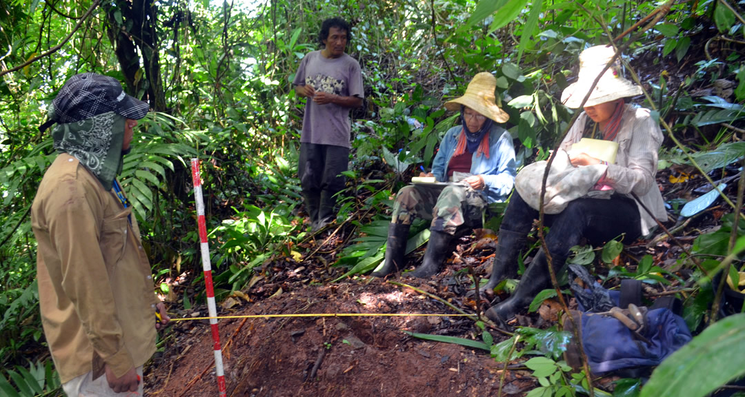 Trabajo de campo en Monkey Point.