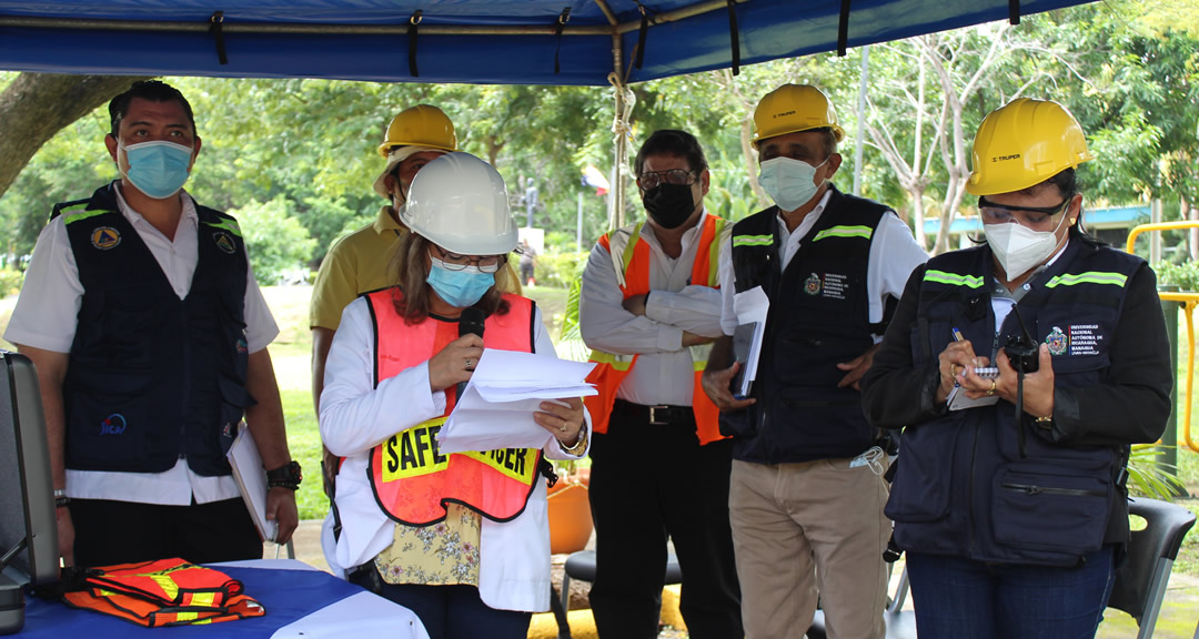 Miembros de la brigada institucional ante emergencias de la UNAN-Managua