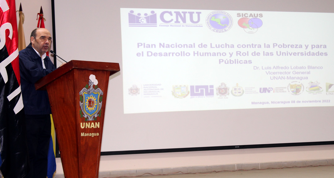 Dr. Luis Alfredo Lobato Blanco, vicerrector general de la UNAN-Managua