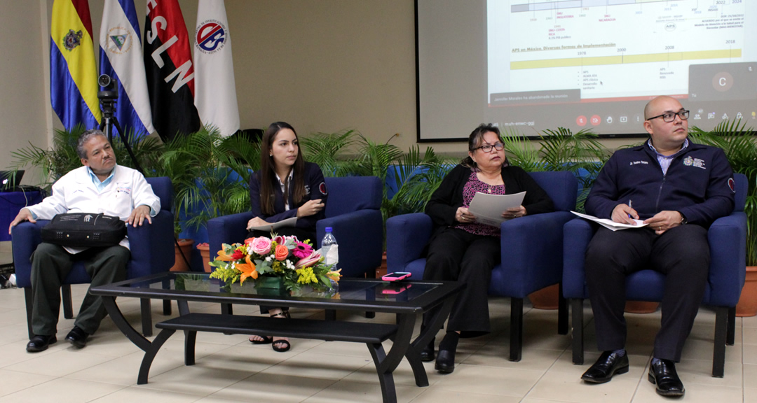 De izquierda a derecha: doctores Samir Aguilar, Tania Rodríguez, Martha Pacheco y Teodoro Tercero