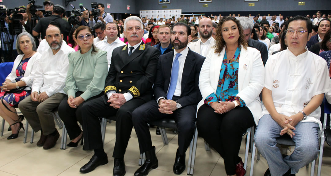 Autoridades de la UNAN-Managua y de la Embajada de la Federación de Rusia en Nicaragua junto con representantes de Gobierno y del cuerpo diplomático acreditado en el país.