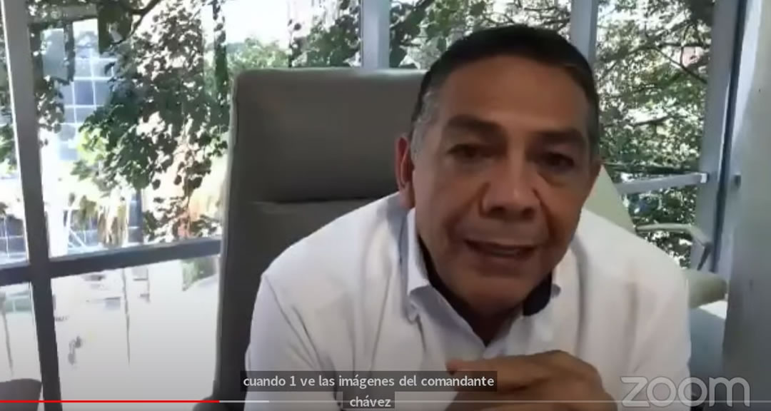 Compañero William Castillo, viceministro de Políticas Antibloqueo de Venezuela, durante su intervención.