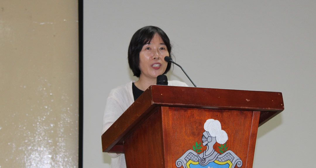 Maestra Rebeca Boksoon Kim, facilitadora de los cursos de coreano en la UNAN-Managua