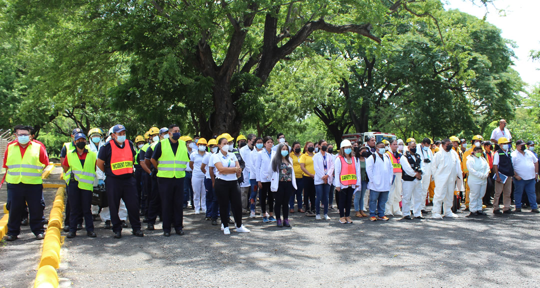 Protagonistas de diversas instituciones participaron en el ejercicio