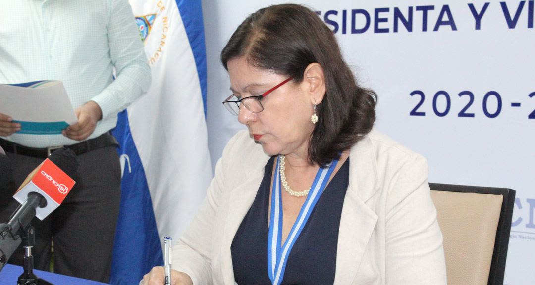 MSc. Ramona Rodríguez Pérez, Presidenta del CNU y Rectora de la UNAN-Managua.