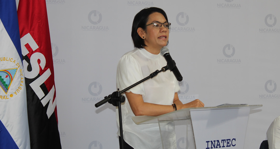 La Directora Ejecutiva del INATEC, Loyda Barreda, realizó la presentación oficial del CI Nicaragua