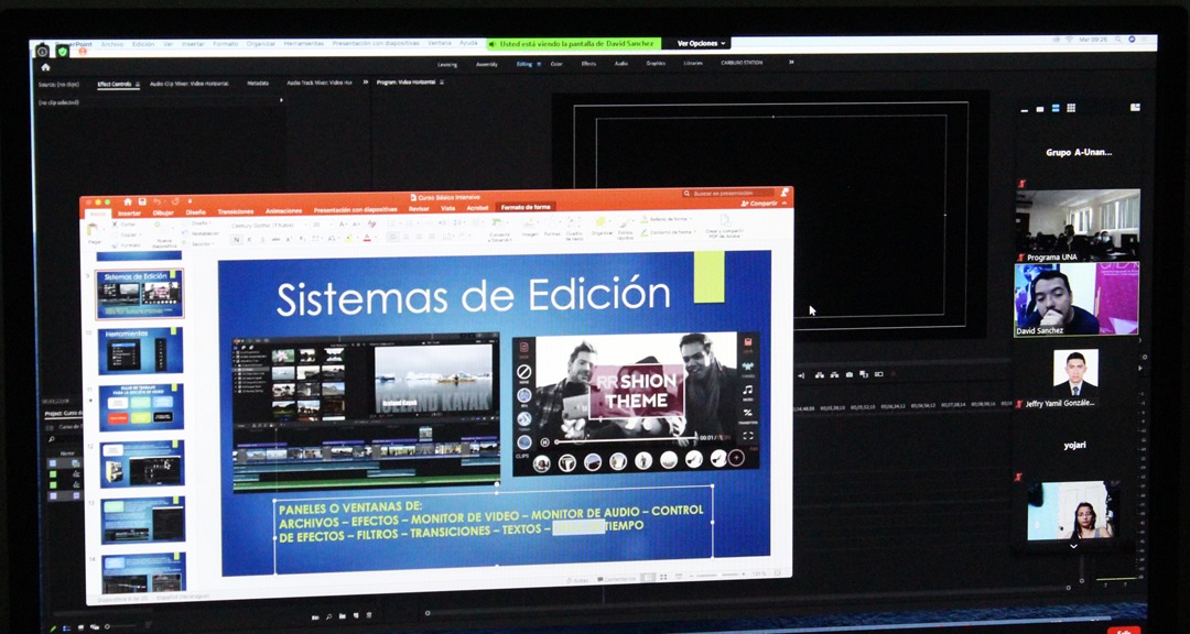 Taller virtual de Edición de Videos impartido por la Cinemateca