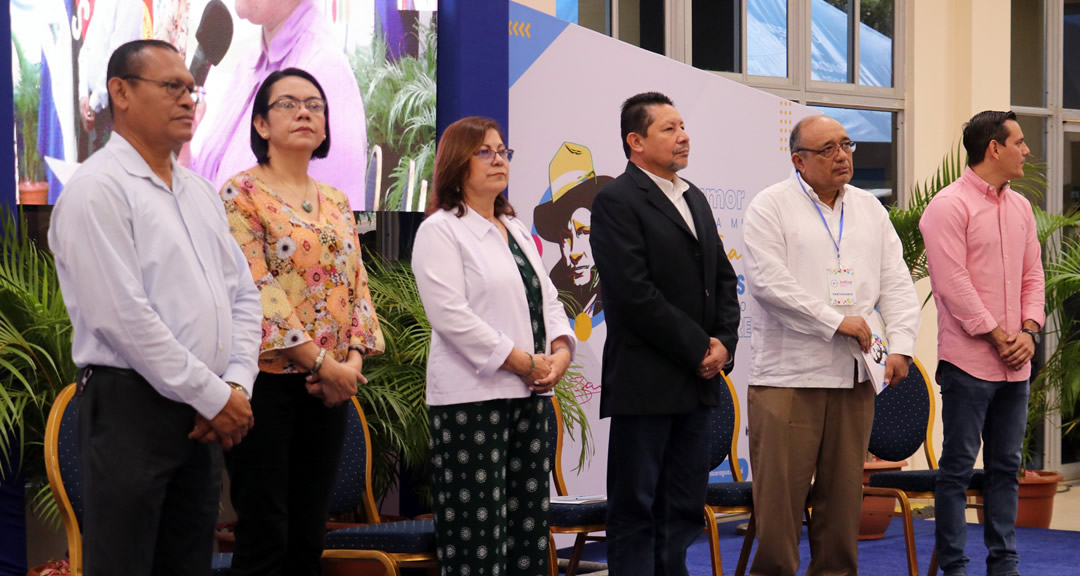 Autoridades que presidieron la inauguración de índice Nicaragua 2022