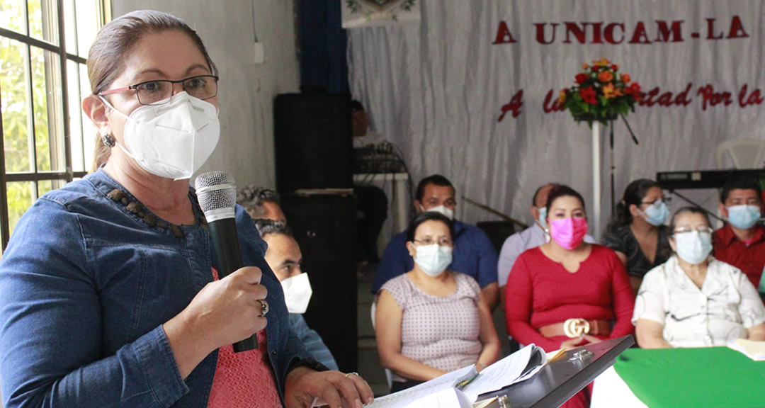 Maestra Ramona Rodríguez Pérez, Rectora de la UNAN-Managua y Presidenta del CNU.