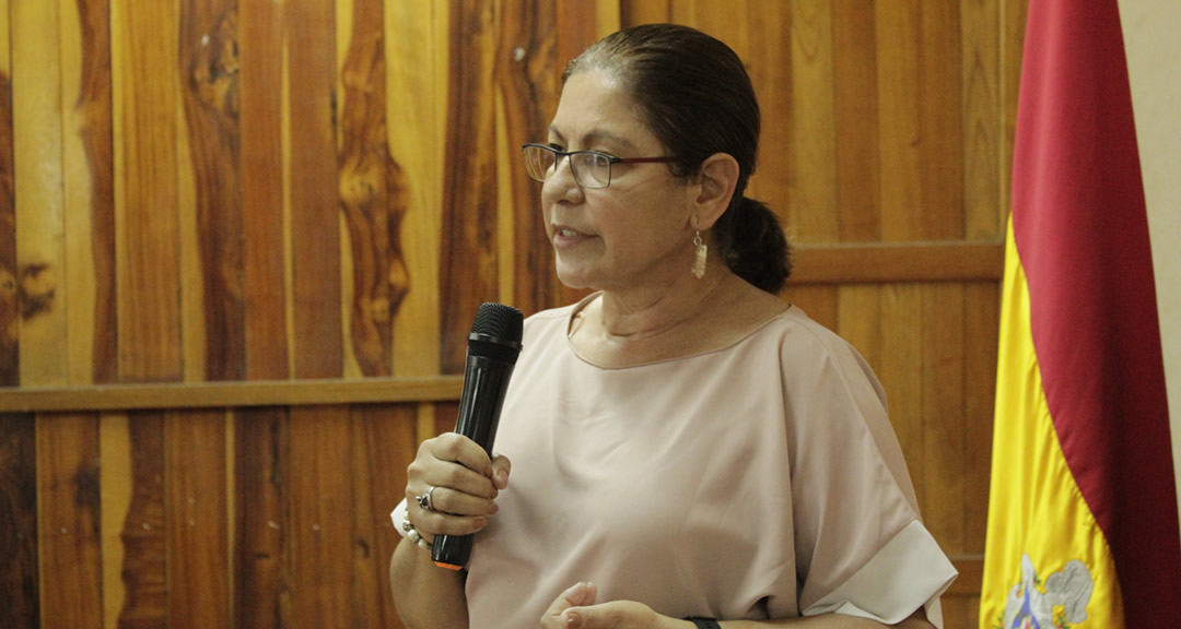 Maestra Ramona Rodríguez Pérez, Rectora de la UNAN-Managua y Presidenta del CNU.