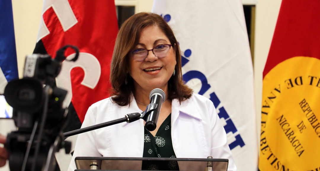 Máster Ramona Rodríguez, rectora de la UNAN-Managua y presidenta del CNU