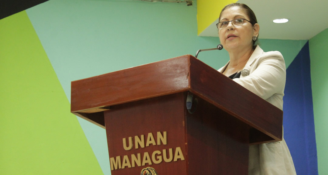 Maestra Ramona Rodríguez, Rectora de la UNAN-Managua y Presidenta del CNU.