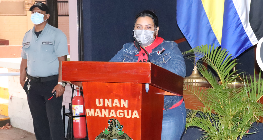 Bra. Andrea Ferrufino, Presidenta de la UNEN UNAN-Managua