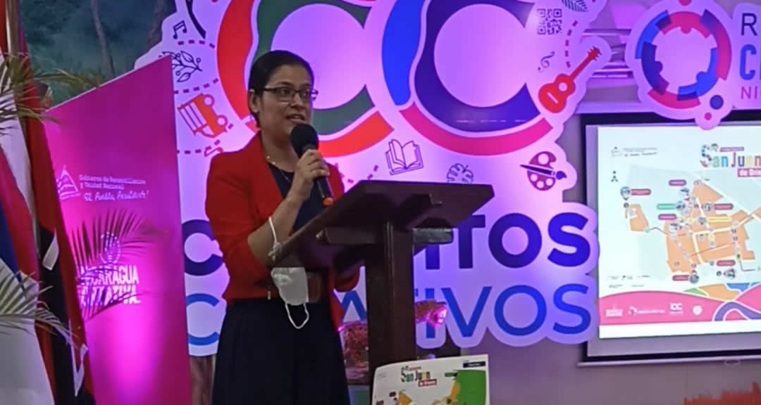 Doctora Dayra Blandón Sandino, se hizo presente en el lanzamiento del Circuito Creativo «Tierra Viva», San Juan de Oriente