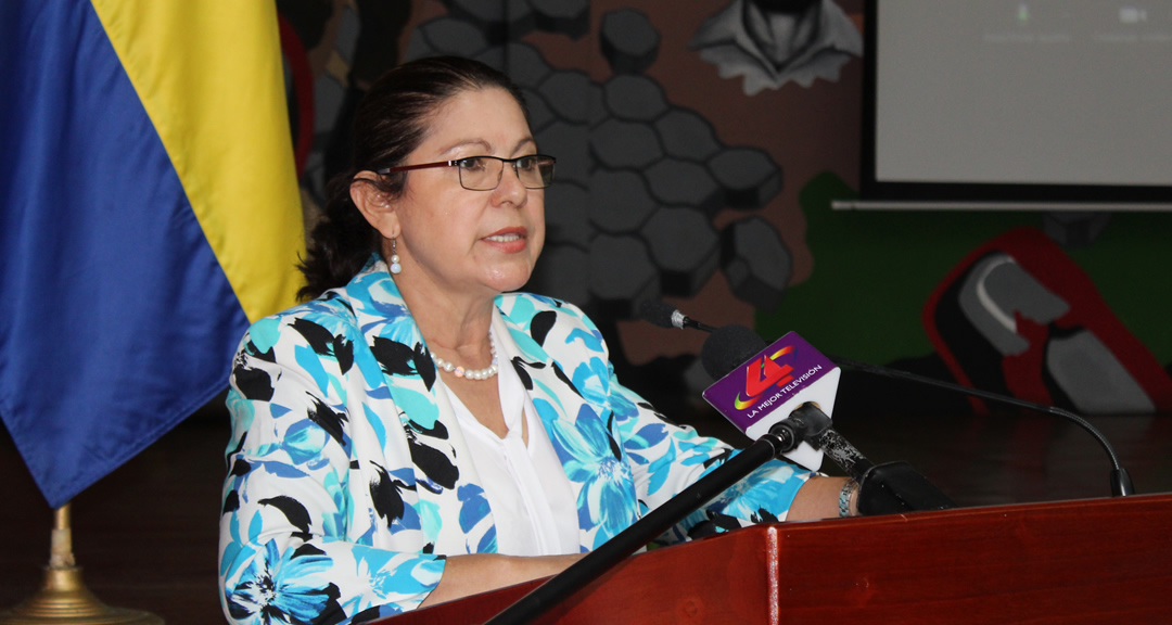 La MSc. Ramona Rodríguez, Rectora de la UNAN-Managua y Presidenta del Consejo Nacional de Universidades (CNU) brindó las palabras de bienvenida.