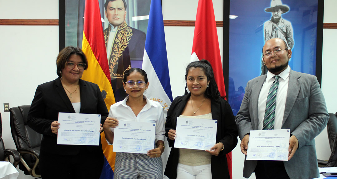 La UNAN-Managua otorgó certificado de participación a sus representantes en esta iniciativa.