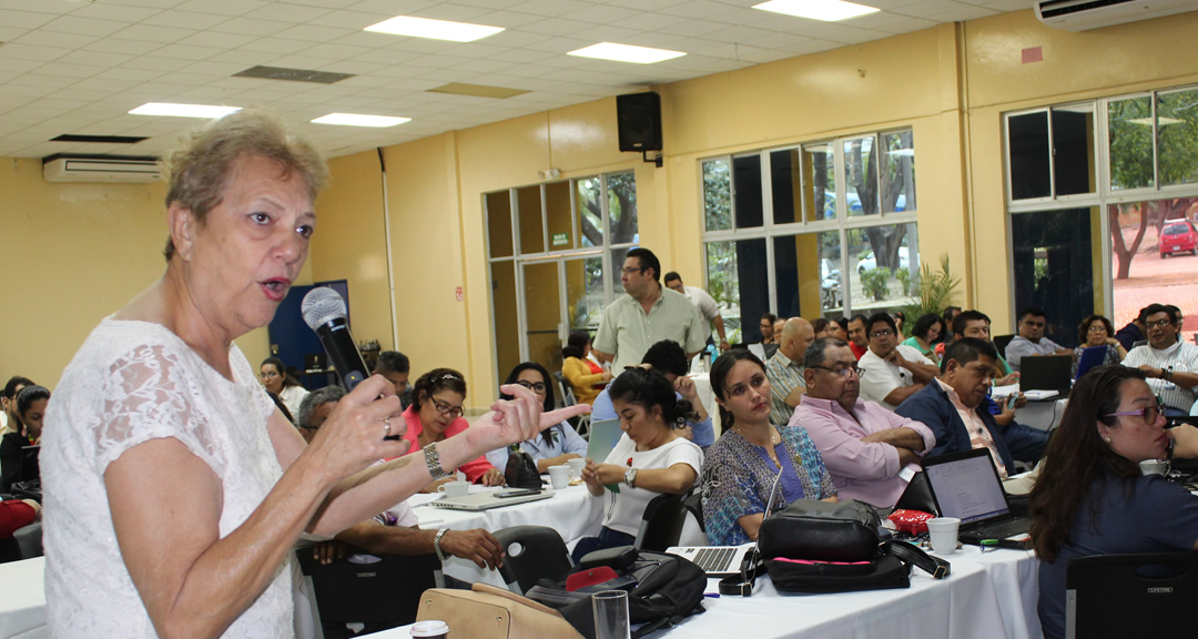 La Dra. Norma Barrios, académica de la Universidad de La Habana y facilitadora del taller.