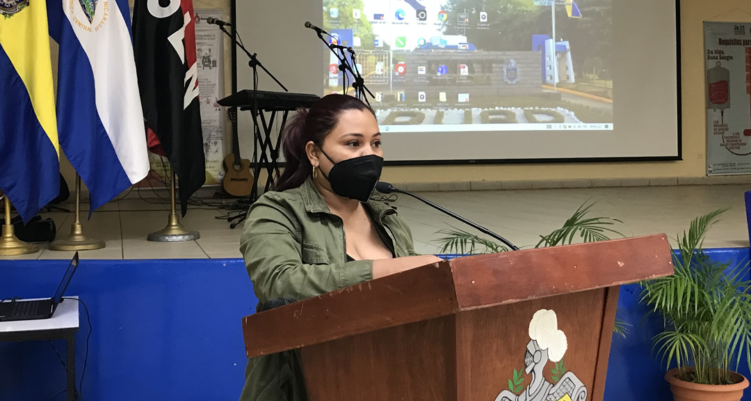 Br. Andrea Ferrufino, presidenta de la UNEN UNAN-Managua