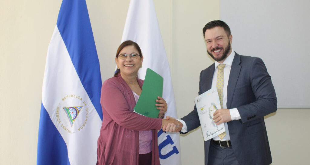 UNAN-Managua y Embajada de Brasil celebran acto de intercambio oficial de convenio