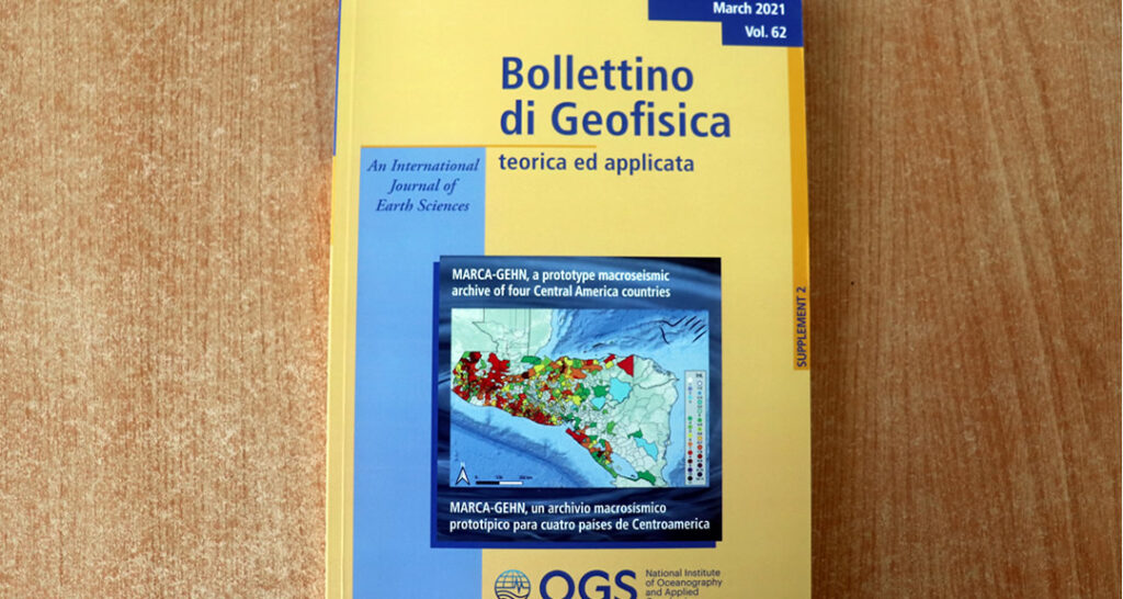 Boletín internacional de Geofísica dedicado a resultados de proyecto RIESCA