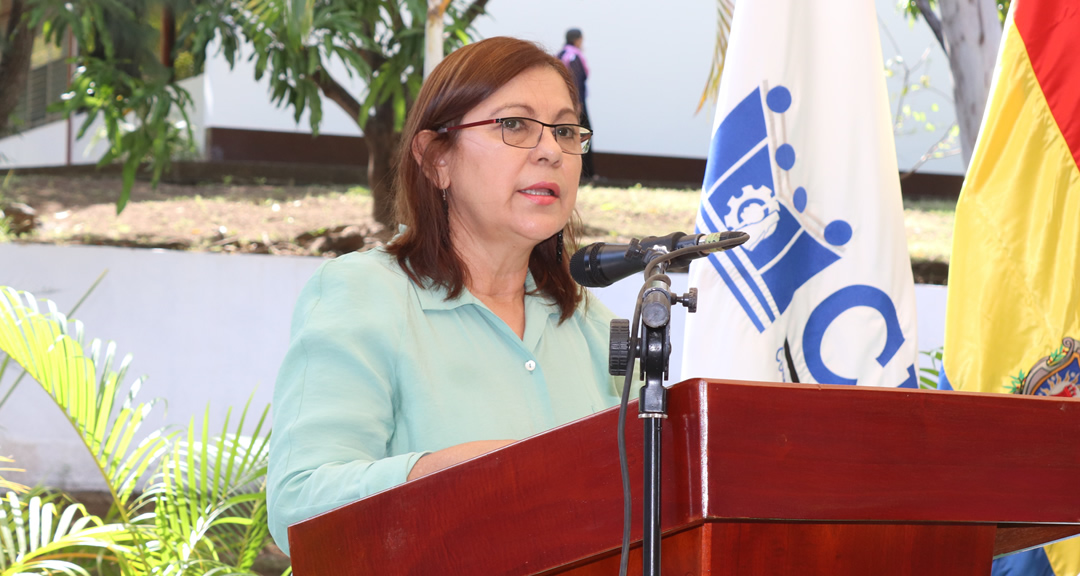 MSc. Ramona Rodríguez brinda palabras inaugurales