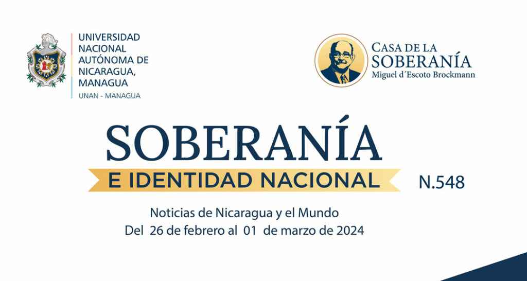 Boletín Informativo No. 548, Soberanía e Identidad