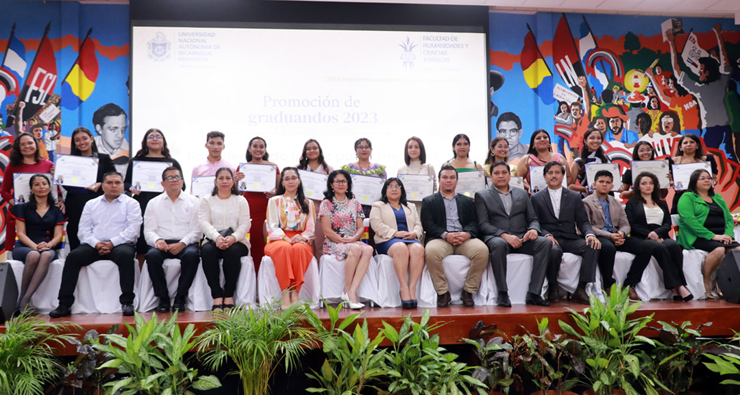 UNAN-Managua gradúa a 77 profesionales de la Facultad de Humanidades y Ciencias Jurídicas
