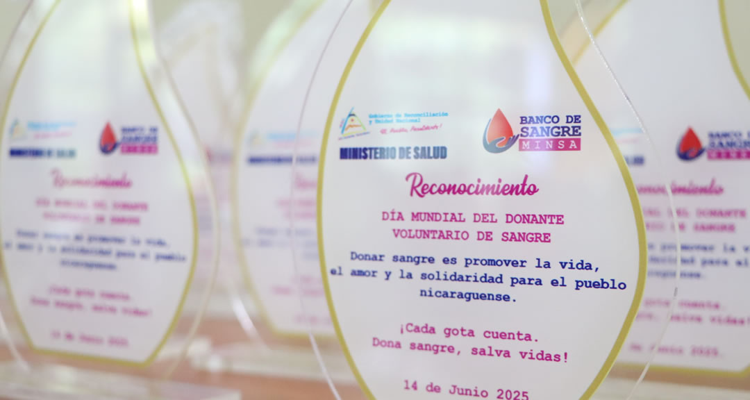 El CUR-Matagalpa recibe reconocimiento por su labor humanista mediante la donación de sangre