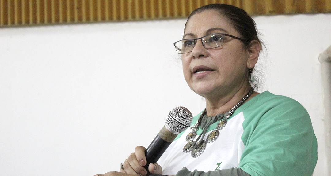 Maestra Ramona Rodríguez Pérez, Rectora de la UNAN-Managua y Presidenta del CNU.