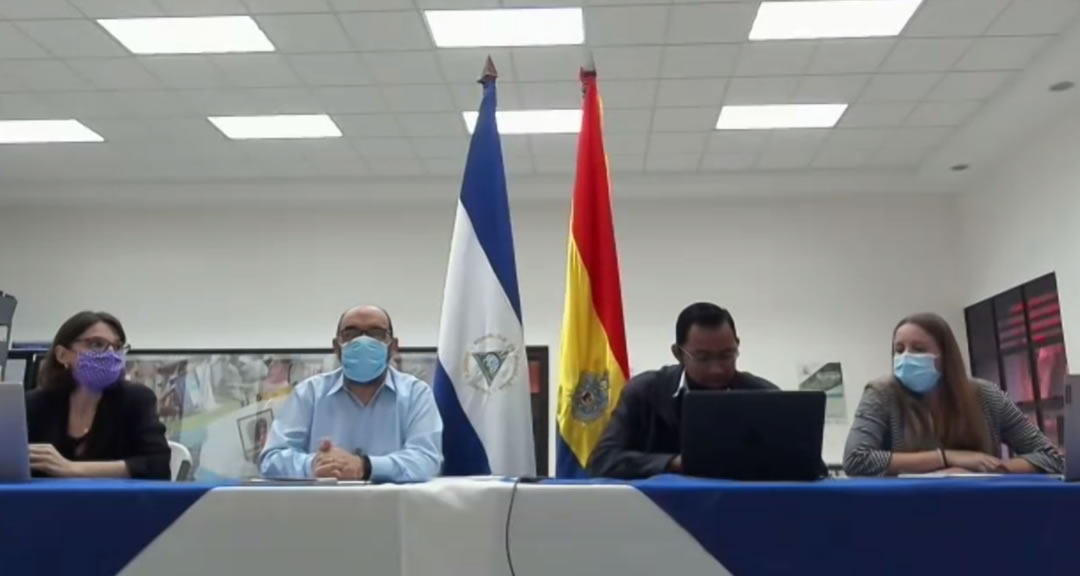 Miembros del CEDMEB de la UNAN-Managua participaron en la videoconferencia y compartieron la experiencia de Nicaragua