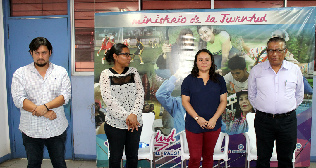 De izq. a der. MSc. William Chávez, miembro del equipo de PROCOMIN y docentes del diplomado, María Lidia Marenco, MSc. Marley Silva y el MSc. Ramfis Muñoz  