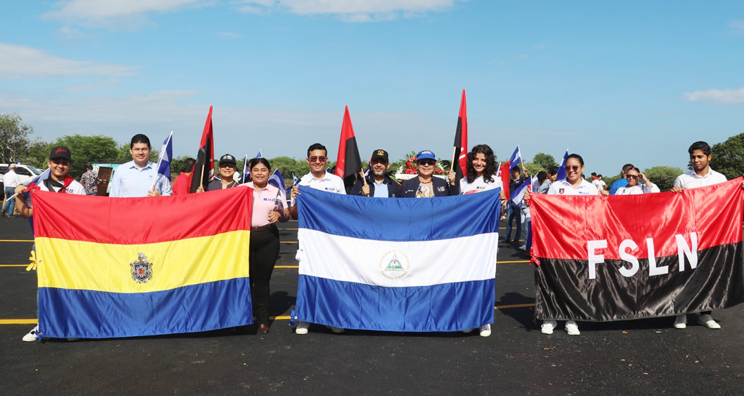 Delegación académica de la UNAN-Managua rinde homenaje a héroes de la Batalla de San Jacinto