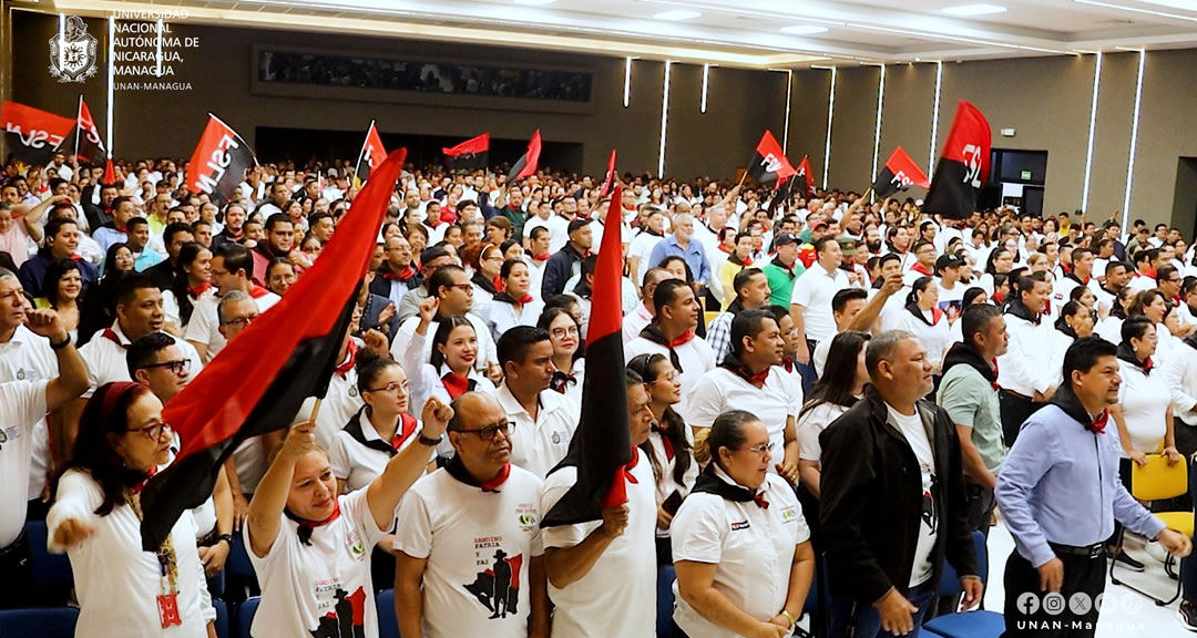 Militancia Sandinista de la UNAN-Managua celebra 47/19 años de victorias del pueblo