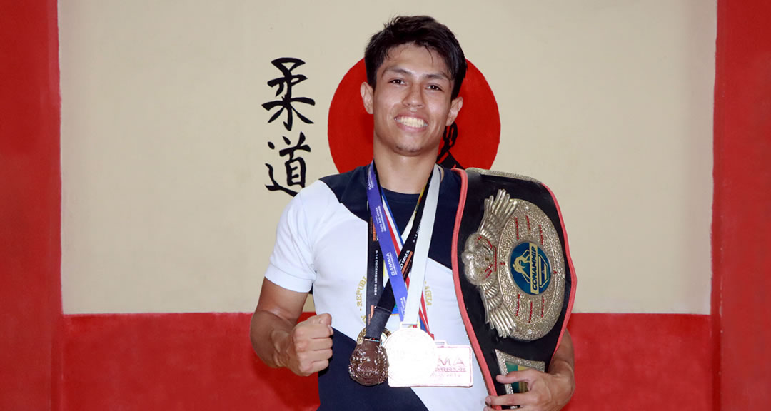 Enoc Escoto, destacado deportista de Artes Marciales Mixtas en la UNAN-Managua/CUR-Chontales